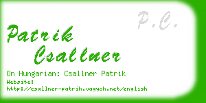 patrik csallner business card